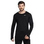 Camiseta Masculina Nike Manga Longa Dri-Fit Element Crew PRETO