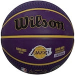 Bola de Basquete Los Angeles Lakers Lebron James 6 Wilson NBA ROXO/AMARELO