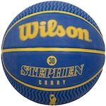 Bola de Basquete Golden State Warriors Stephen Curry 30 Wilson NBA Azul/Amarelo