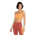 Top Fitnees com Bojo Nike Baixa Sustentação Dri-Fit Alate Trace BRA - Adulto LARANJA CLARO