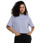 Camiseta Feminina Nike Manga Curta Sportswear Essential Mock B ROXO CLARO/BRANCO