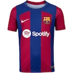 Camisa do Barcelona I 23 Nike Infantil Torcedor AZUL/VERMELHO
