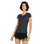 Camiseta Feminina Authen Manga Curta Keepcool Pep PRETO