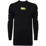 Camiseta Masculina FitDance Manga Longa Alongada com Silk PRETO