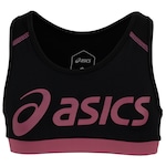 Top Infantil sem Bojo ASICS Alca Silk Preto/Rosa Esc