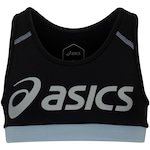 Top Infantil sem Bojo ASICS Alca Silk PRETO/AZUL CLA