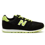 Tênis New Balance 373 Lace - Júnior PRETO/VERDE CLA