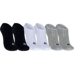 Kit 3 Pares de Meias Não Atoalhada Invisível Tamanho 34-38 Casual Oxer Adulto BRANCO/CINZA