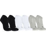 Kit 3 Pares de Meias Não Atoalhada Invisível Tamanho 39-44 Casual Oxer Adulto BRANCO/CINZA