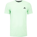 Camiseta Masculina adidas Manga Curta Essentials Base VERDE CLARO/PRETO