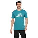 Camiseta Masculina adidas Logo Gráfica VERDE