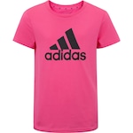 Camiseta Infantil adidas Manga Curta Big Logo Essentials ROSA