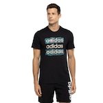 Camiseta Masculina adidas Manga Curta Doodle PRETO