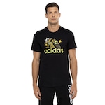 Camiseta Masculina adidas Manga Curta Doodle PRETO