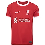 Camisa do Liverpool I 23 Nike Júnior Torcedor VERMELHO/BRANCO