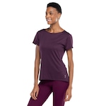 Camiseta Feminina Oxer Manga Curta Basica Jogging New II VINHO