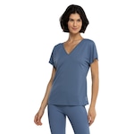 Camiseta Feminina Oxer Decote V AZUL