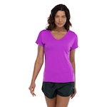 Camiseta Feminina Oxer Decote V ROSA/PRATA