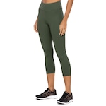 Calça Feminina Oxer Capri Campeão Slim Média Compressão Cós Baixo VERDE ESCURO