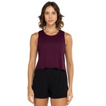 Camiseta Regata Cropped Feminina Oxer Telada VINHO