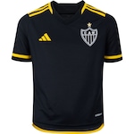 Camisa do Atlético-MG III 23 adidas Infantil Torcedor PRETO/BRANCO