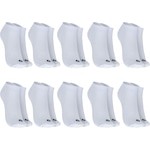 Kit de Meia Oxer Cano Baixo Respirável - Adulto - 10 Pares BRANCO