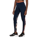 Calça Legging Feminina Oxer Recorte Estampa Maxi AZUL ESC/LARANJA