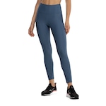 Calça Legging Feminina Oxer Textura New Baixa Compressão Cós Médio AZUL