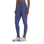 Calça Legging Feminina Oxer Textura New Baixa Compressão Cós Médio AZUL CLARO