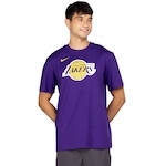 Camiseta Los Angeles Lakers NBA Masculina Nike Manga Curta Logo1 Ss Tee ROXO