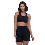 Top Fitness com Bojo Nike Média Sustentação Swoosh Sport PRETO