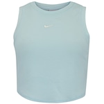 Blusa Cropped Regata Feminina Nike Sportswear Essentials AZUL CLA/BRANCO