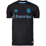 Camisa do Grêmio III 23 Umbro Masculina Torcedor PRETO/AZUL