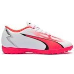 Chuteira Society Puma Ultra Play - Adulto Branco/Rosa Esc