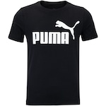 Camiseta Infantil Puma Essentials Logo Tee PRETO/BRANCO