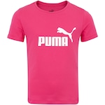 Camiseta Puma Feminina Essentials Logo G ROSA ESCURO