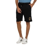 Bermuda de Moletom do Corinthians Xps Masculina PRETO