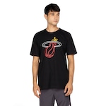 Camiseta Miami Heat Masculina NBA Logo Singn PRETO