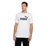 Camiseta Puma Masculina Manga Curta Essentials Logo Tee BRANCO