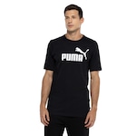 Camiseta Puma Masculina Manga Curta Essentials Logo Tee PRETO