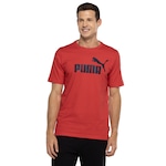 Camiseta Puma Masculina Manga Curta Essentials Logo Tee VERMELHO