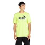 Camiseta Puma Masculina Manga Curta Essentials Logo Tee VERDE/PRETO