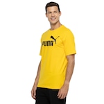 Camiseta Puma Masculina Manga Curta Essentials Logo Tee AMARELO CLARO