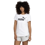 Camiseta Feminina Puma Manga Curta Essentials Logo Tee BRANCO