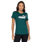 Camiseta Feminina Puma Manga Curta Essentials Logo Tee VERDE