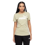 Camiseta Feminina Puma Manga Curta Essentials Logo Tee MARROM CLARO