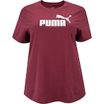 Camiseta Feminina Puma Manga Curta Essentials Logo Tee VINHO