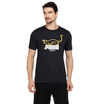 Camiseta Masculina Puma Manga Curta Graphics Animal PRETO