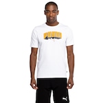 Camiseta Masculina Puma Manga Curta Graphics Hip Hop BRANCO