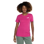 Camiseta Puma Ess Small Logo Tee Fem ROSA ESCURO